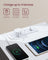 Set of 2 Bedside Tables - Wood - Cloud White - With Charging Station