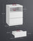 Set of 2 Nightstands - Wood - White - Adjustable LED Light and Drawers