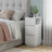 Narrow Side Tables Set - Wood - White - Slim Design with 2 Drawers and Open Compartment