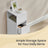 Narrow Side Tables Set - Wood - White - Slim Design with 2 Drawers and Open Compartment