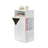 Slim Bedside Table Set of 2 - Wood - White - Toolless Assembly with Open Compartments and Drawer