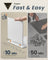 Slim Bedside Table Set of 2 - Wood - White - Toolless Assembly with Open Compartments and Drawer
