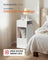 Slim Bedside Table Set of 2 - Wood - White - Toolless Assembly with Open Compartments and Drawer