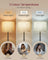 Floor Lamp for Living Room - Steel and Cement - Ink Black