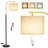 Modern Arc Standing Lamp - Steel and Cement - Ink Black