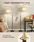 Modern Arc Standing Lamp - Steel and Cement - Ink Black