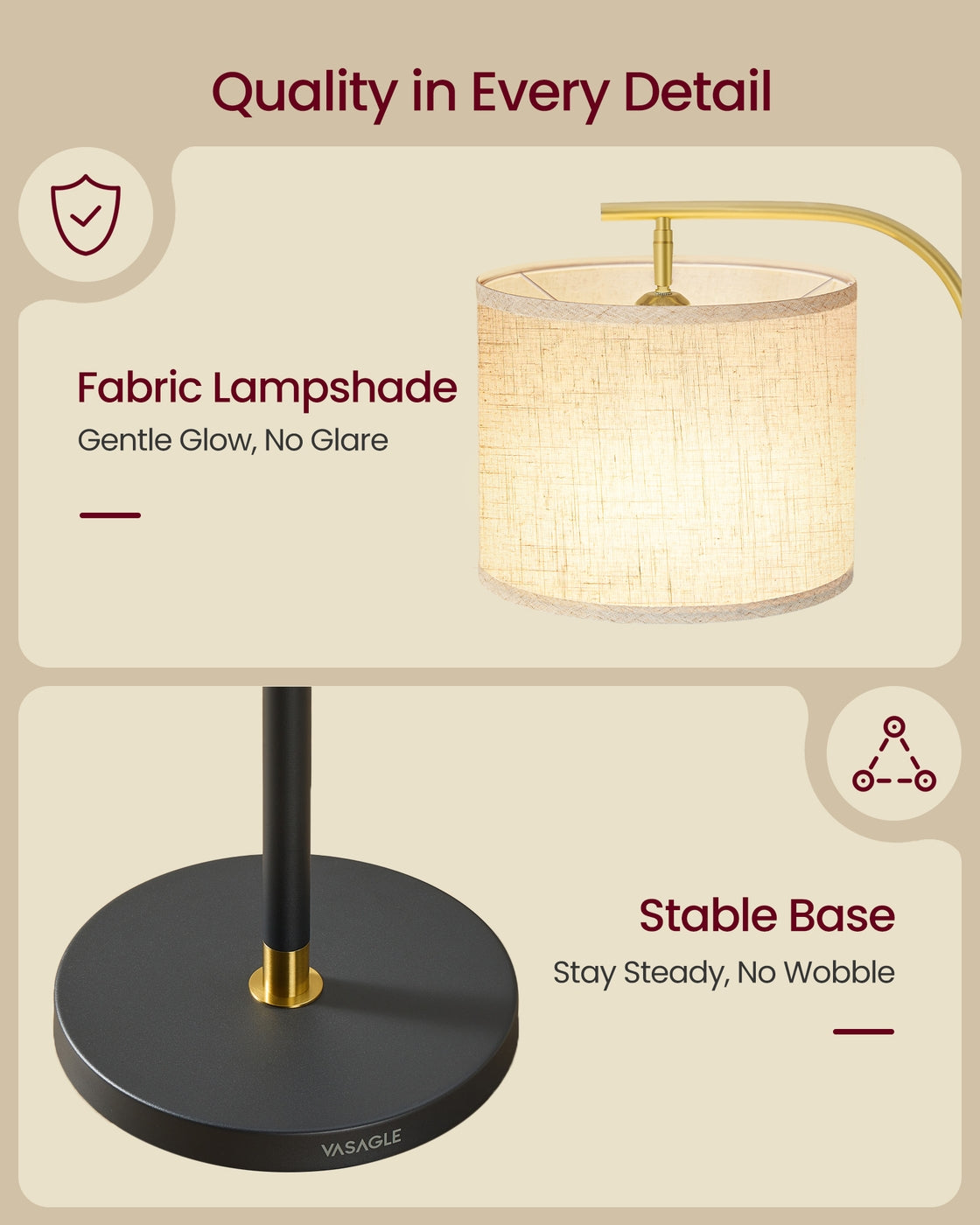 Modern Arc Standing Lamp - Steel and Cement - Ink Black
