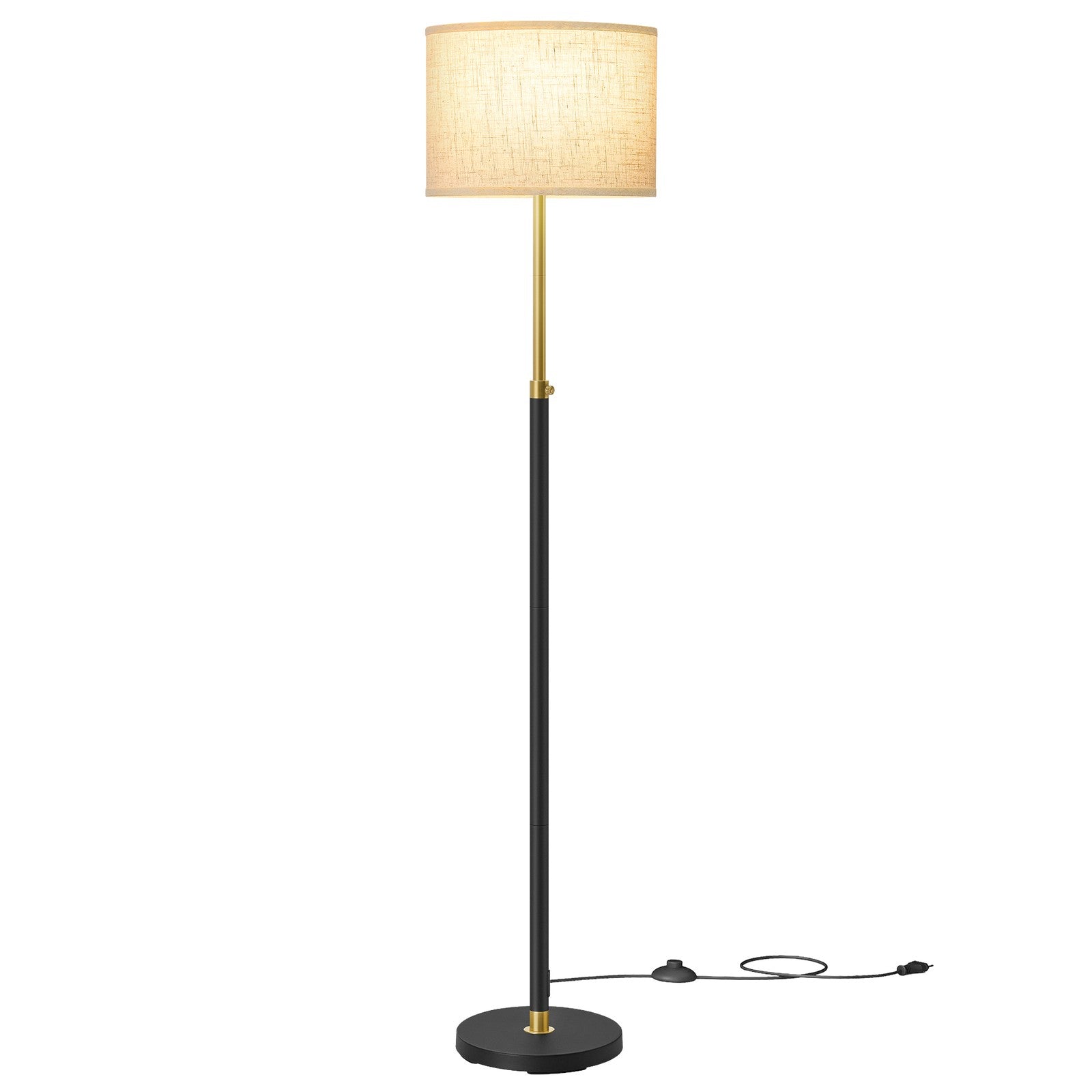 Floor Lamp - Multi-Light - Gold, Black - 30 x 30 x (140-170) cm
