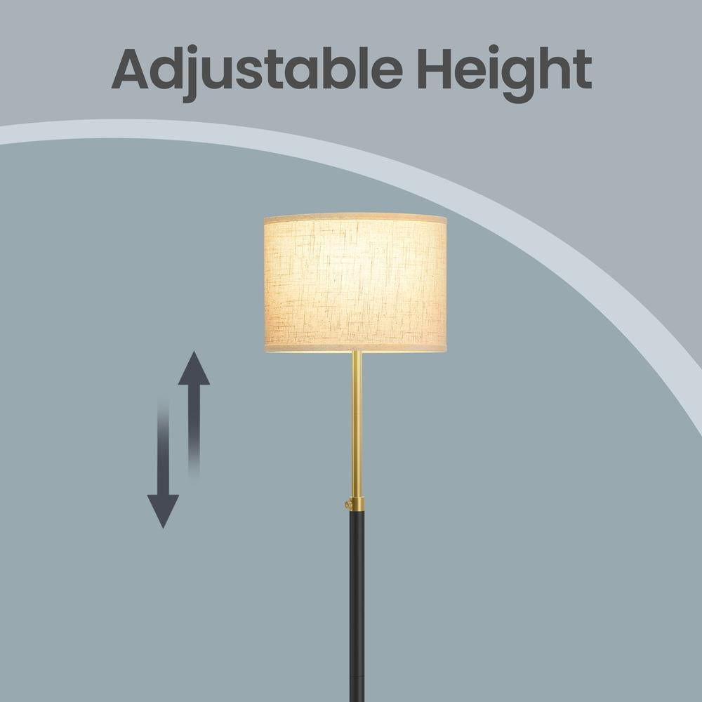 Floor Lamp - Multi-Light - Gold, Black - 30 x 30 x (140-170) cm