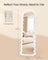 Full Length Mirror - MDF - Cloud White - Irregular Wavy Design with Stand