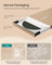 Full Length Mirror - MDF - Cloud White - Irregular Wavy Design with Stand