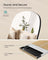 Full Length Standing Mirror - Aluminium Alloy - Ink Black - Rounded Corners