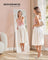 Full Length Mirror - Aluminium Alloy Frame - Matte White - Rectangular with Stand