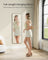 Full Length Mirror - Tempered Glass - Ink Black - Over the Door or Wall Mounted