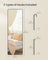 Full Length Mirror - Tempered Glass - Ink Black - Over the Door or Wall Mounted
