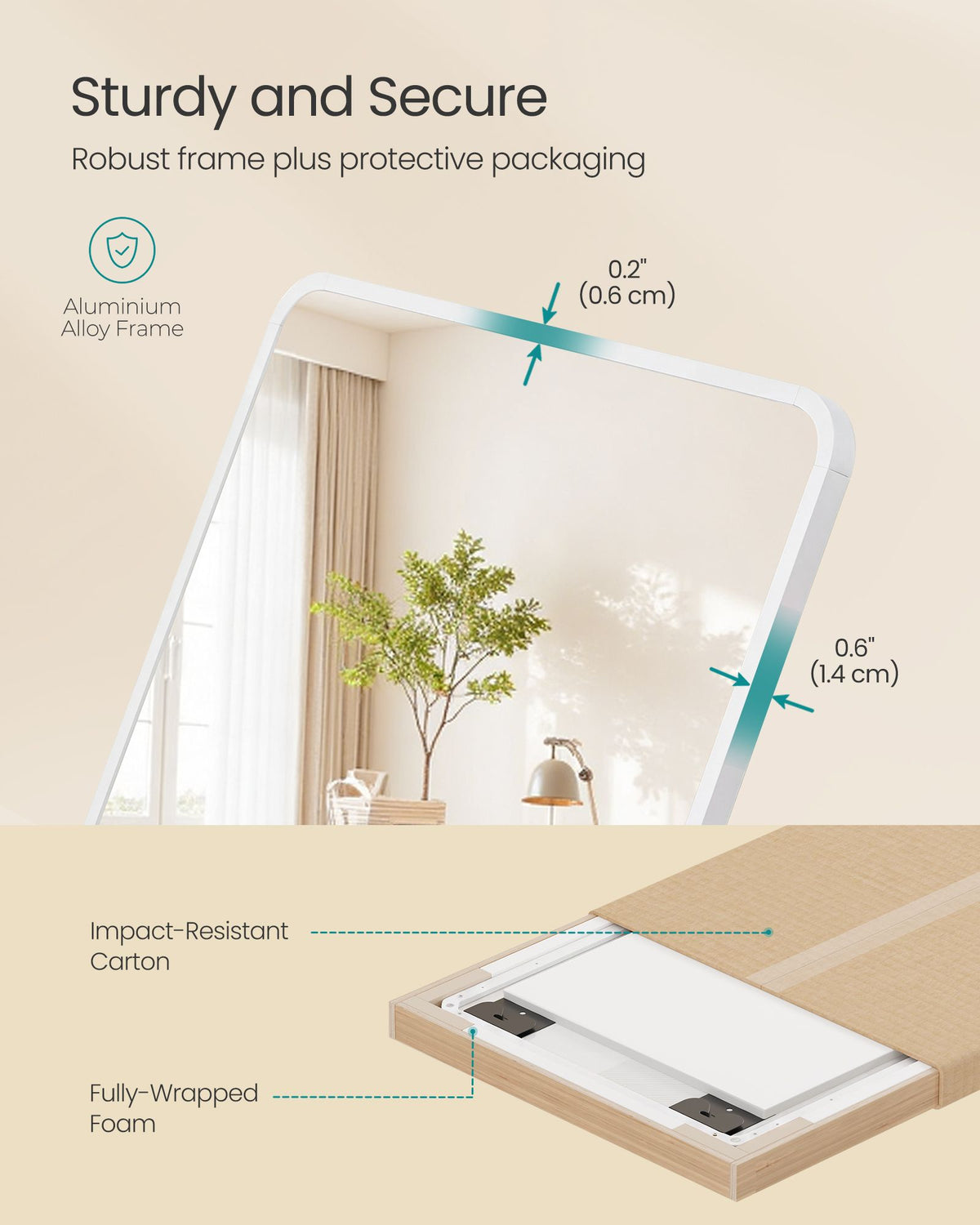 Hollywood Mirror - With Dimmable LED Lights - Matte White - 120 x 40 cm