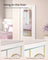 Arched Full Body Mirror - Tempered Glass - Ink Black - Wall Mounted or Over the Door