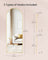Arched Full Body Mirror - Tempered Glass - Ink Black - Wall Mounted or Over the Door