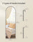 Arched Full Length Mirror - Tempered Glass - Ink Black - Over the Door or Wall Mounted