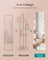 Full-Length Standing Mirror - Tempered Glass - Cloud White - 360° Rotatable with Base