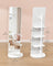 Full-Length Standing Mirror - Tempered Glass - Cloud White - 360° Rotatable with Base
