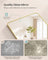 Full Length Mirror - Aluminium Alloy - Pale Gold - Rectangle with Stand 165 x 60 cm