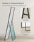 Full Length Mirror - Aluminium Alloy Frame - Ink Black - Free Standing Rectangular Design 165 x 60 cm