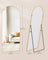 Arched Full Body Mirror - Aluminium Alloy - Ink Black - Tempered Glass with Stand