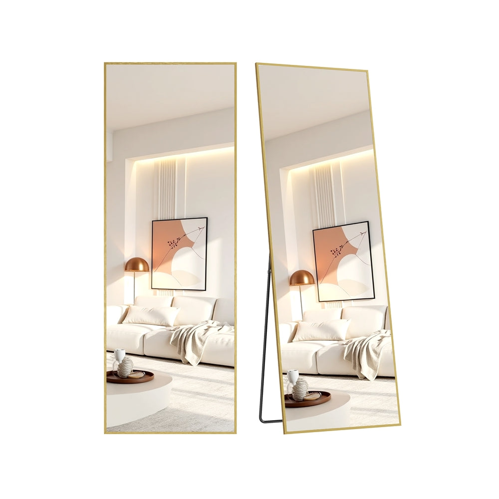 Full Body Mirror - 63L x 19.7W - Tempered Glass - Aluminium Alloy Frame
