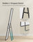 Full Length Mirror - 59" x 16" - Tempered Glass - Aluminium Alloy Frame