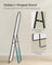 Full Length Mirror - 59" x 16" - Tempered Glass - Aluminium Alloy Frame