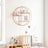 Round Wall-Mounted Shelf - Metal - Rose Gold - Floating Design with 3 Mesh Panels
