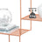 Round Wall-Mounted Shelf - Metal - Rose Gold - Floating Design with 3 Mesh Panels
