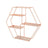 Metal Wall-Mounted Shelves - Decorative Floating Shelf with 4 Mesh Shelves - Rose Gold - Hexagonal Design