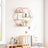 Metal Wall-Mounted Shelves - Decorative Floating Shelf with 4 Mesh Shelves - Rose Gold - Hexagonal Design