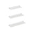Set of 3 Floating Ledge Shelves - Metal - White