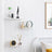 Set of 3 Floating Ledge Shelves - Metal - White