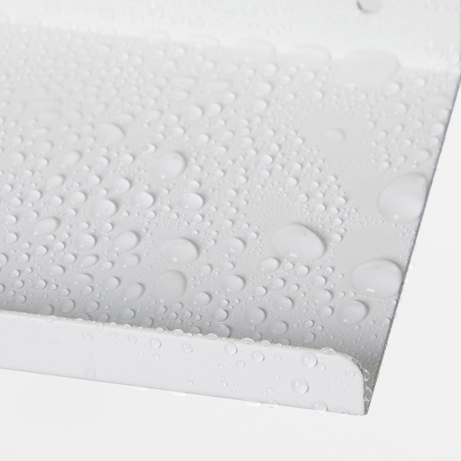 Set of 3 Floating Ledge Shelves - Metal - White