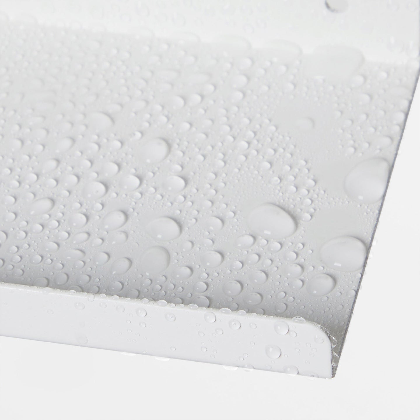 Set of 3 Floating Ledge Shelves - Metal - White