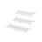 Set of 3 Floating Ledge Shelves - Metal - White