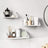 Metal Wall Shelves - Set of 3 - White - Versatile Floating Design for Trinkets and Decor