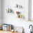 Metal Wall Shelves - Set of 3 - White - Versatile Floating Design for Trinkets and Decor