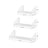 Metal Wall Shelves - Set of 3 - White - Versatile Floating Design for Trinkets and Decor