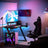 Gaming Desk - Steel - Black and Red - Multifunctional with Monitor Stand