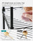 Bathroom Shelf - Metal - Black - Sturdy Design with Expandable Features and Removable Hooks