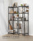 Bathroom Shelf - Metal - Black - Sturdy Design with Expandable Features and Removable Hooks