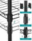Bathroom Shelf - Metal - Black - Sturdy Design with Expandable Features and Removable Hooks