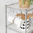Bathroom Shelf - Metal - Silver - Sturdy Storage Rack with Removable Hooks and Expandable Design