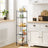5-Tier Adjustable Metal Shelving Unit - Metal - Black - Wire Basket Design with Hooks and High Load Capacity