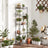 5-Tier Adjustable Metal Shelving Unit - Metal - Black - Wire Basket Design with Hooks and High Load Capacity